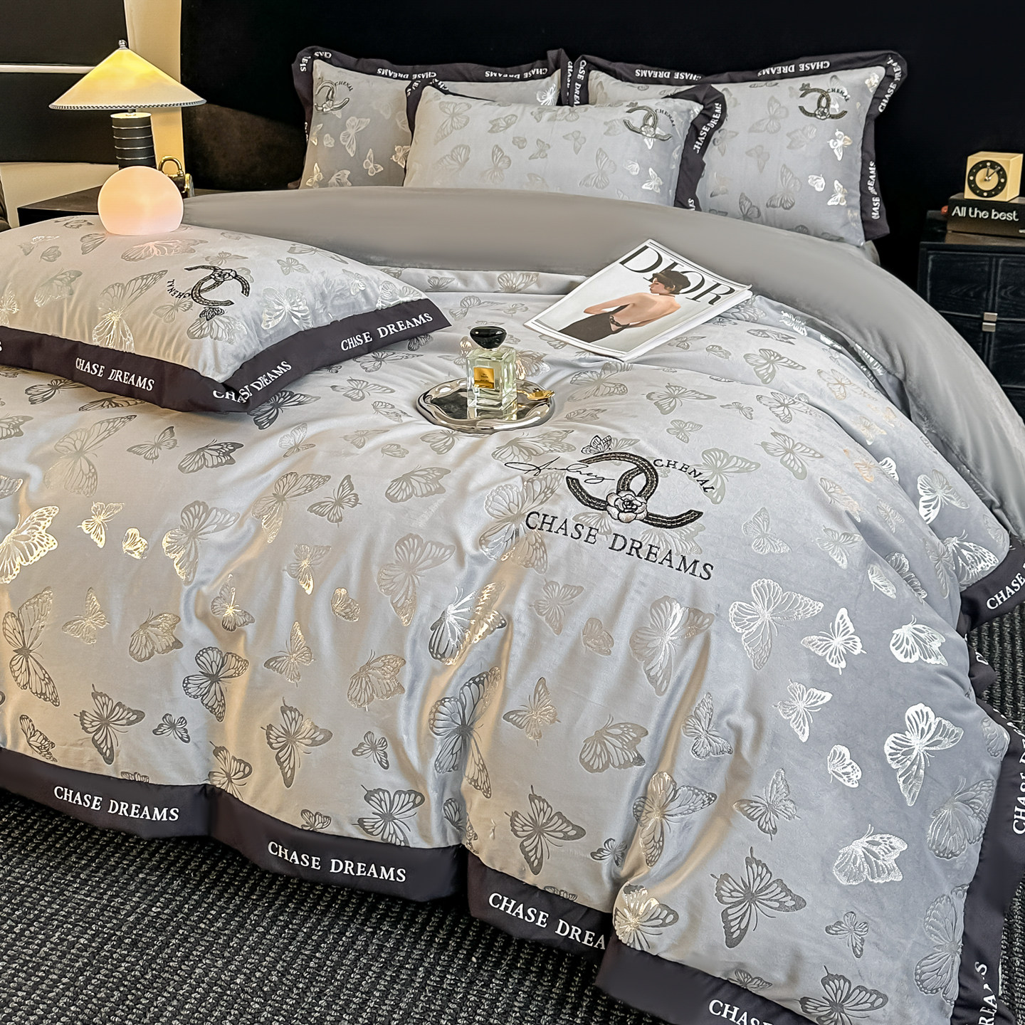 轻奢保暖牛奶绒四件套冬季雕花珊瑚绒被套床单笠加厚加绒床上用品,床上用品,床品套件/四件套/多件套,淘宝优惠券,粉丝福利购,淘宝优惠卷