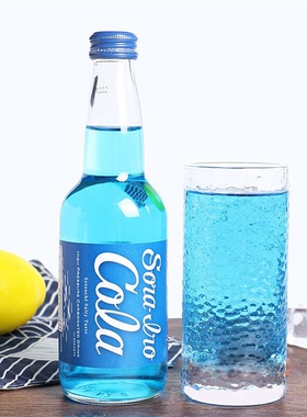 【2/4/6瓶】日本进口限定齐藤可乐蓝色可乐广岛汽水饮料330ml