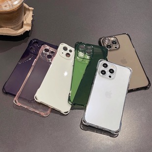适用苹果17/16pro手机壳iphone14promax四角防摔12透明11硅胶13软壳plus全包15pormax自带长挂绳新款男女情侣