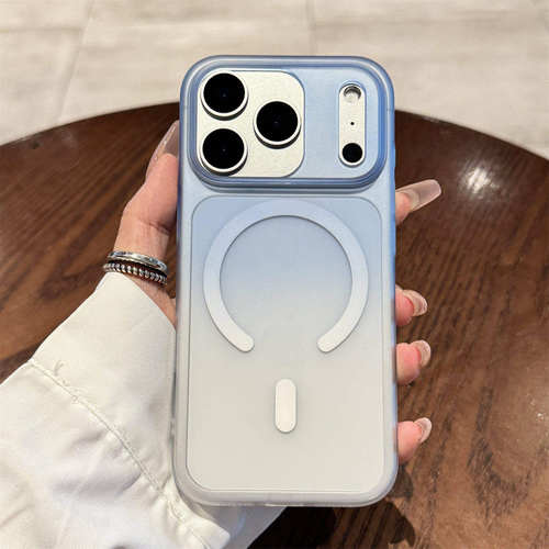 渐变双色全包超薄磨砂磁吸适用iPhone17promax手机壳苹果16plus简约15半透明14pro防摔硬壳13/14男女保护套12