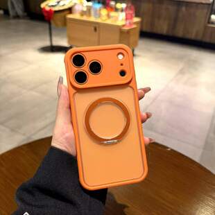 肤感磁吸支架适用苹果17promax手机壳新款iphone16pro高级感15侧边散热孔14pro保护套男女小众13promax潮流款