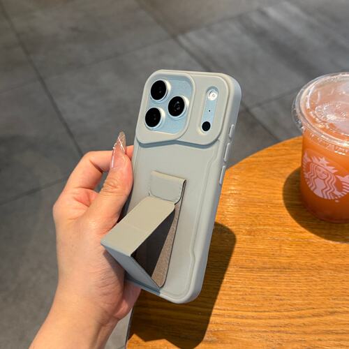 ins科技风小蛮腰折叠支架适用iPhone17pro手机保护套苹果16promax创意小众15全包14防摔13时尚12男女11高级感