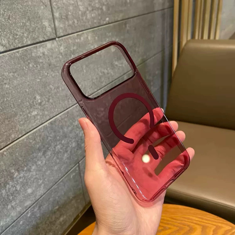 勃艮第酒红磁吸适用iPhone18promax手机壳苹果17promax新款硬壳16pro透明保护套15超薄14散热3高级感简约男女