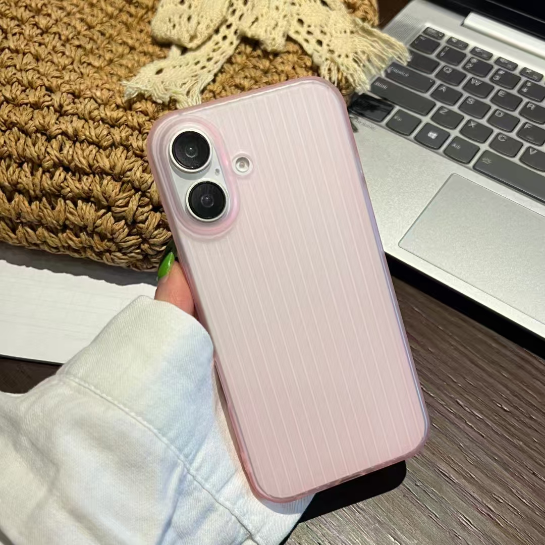 新款磨砂肤感瓦楞苹果16手机壳适用iphone16promax简约15plus防摔14小清新13日韩ins风12保护套情侣11高级感