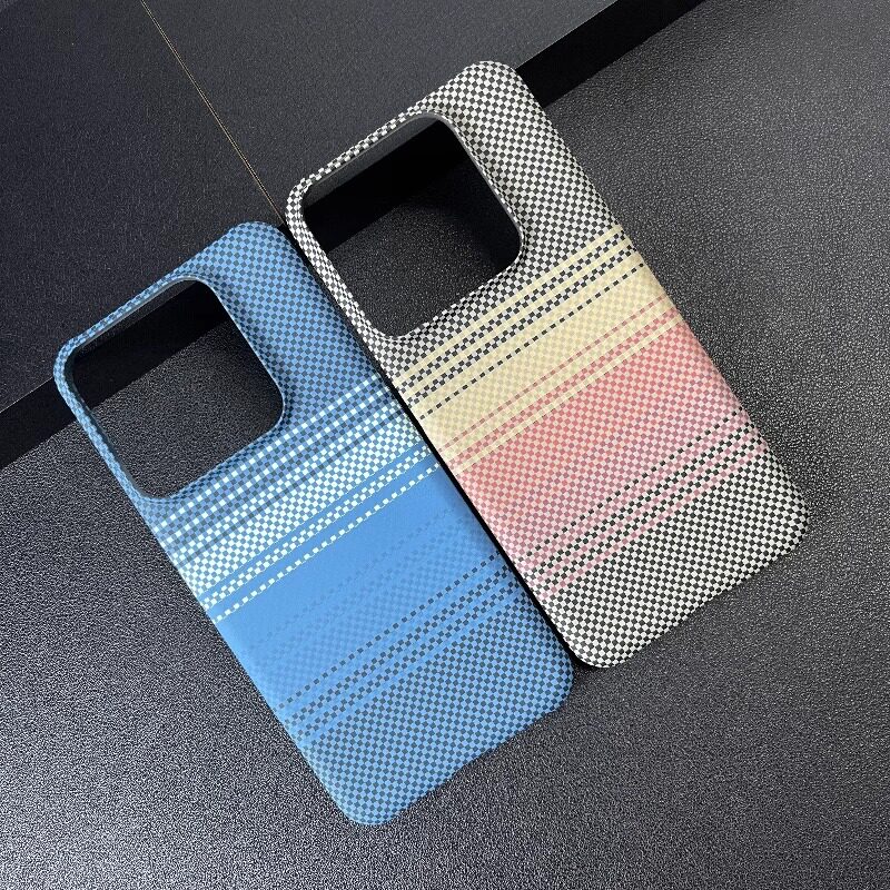 适用于小米15Ultra手机壳新款碳纤维凯夫拉纹小米15pro超薄防摔保护套男女士小米14/13pro创意硬壳半包无按键