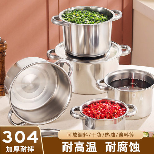 304不锈钢盆带盖带耳特厚