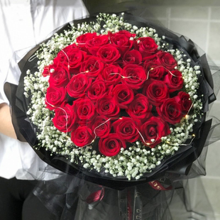 辽宁营口市站前区西市鲅鱼圈区鲜花店同城配送520情人节玫瑰花束