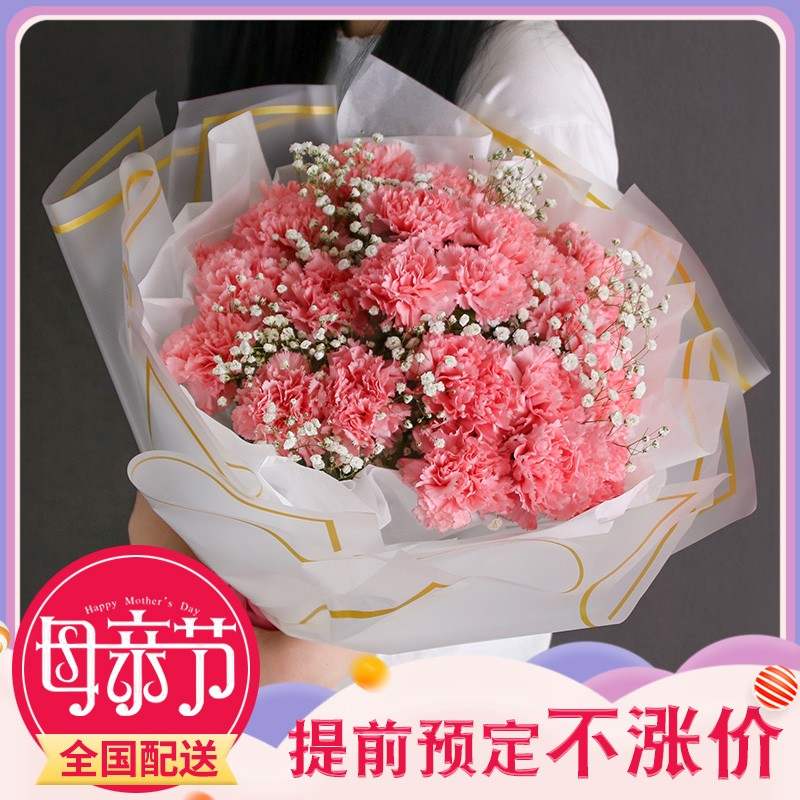 母亲节康乃馨花束鲜花速递同城配送河北唐山市滦州市乐亭县玉田县