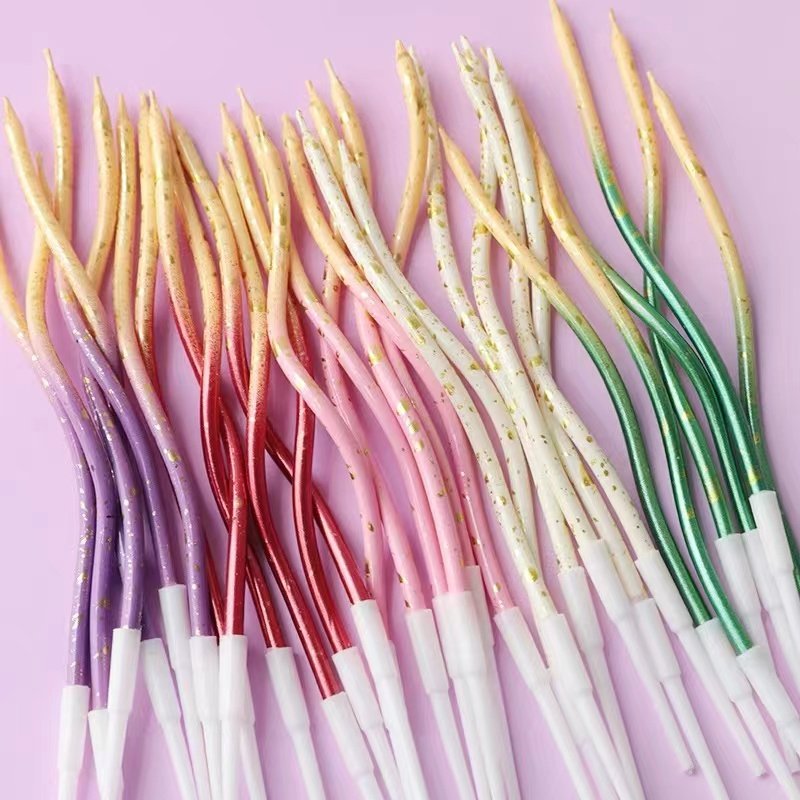 烘焙蛋糕装饰扭扭蜡烛网红渐变彩色香槟金金色银色生日蜡烛插件,节庆用品/礼品,蜡烛,淘宝优惠券,粉丝福利购,淘宝优惠卷