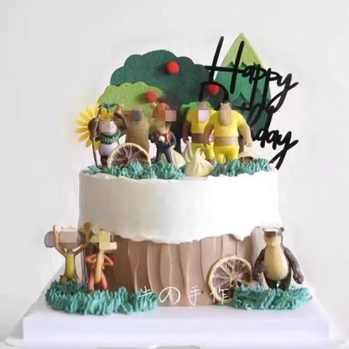 熊出没蛋糕装饰甜品台烘培摆件