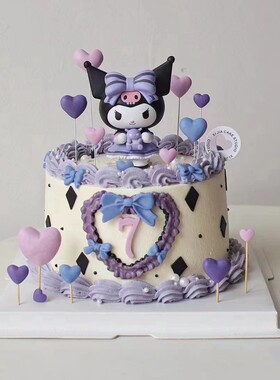 库洛米蛋糕装饰摆件网红卡通动漫美乐蒂三丽欧复古生日烘焙小插件