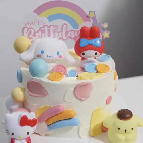 美乐蒂蛋糕摆件库洛米玉桂狗生日HelloKitty三丽鸥装饰烘焙插件