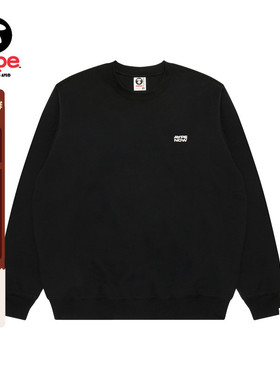 Aape旗舰店男装秋冬字母图案纯色简约休闲潮流圆领卫衣C373XXP