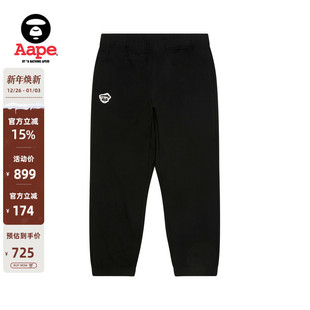 Aape旗舰店男装 C645XXP 秋冬猿人徽章字母印花潮流休闲束脚裤