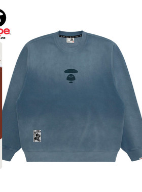 Aape旗舰店男装秋冬复古水洗做旧潮流休闲圆领卫衣C381XXP