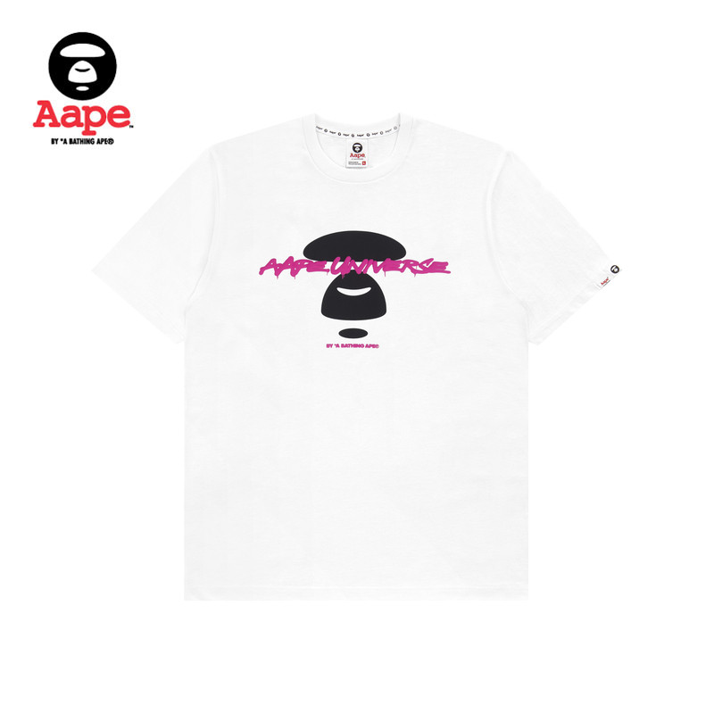 Aape男装春夏猿颜涂鸦字母印花休闲短袖T恤0743XXG