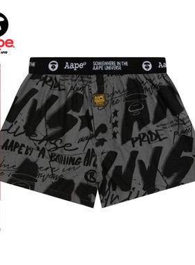 Aape旗舰店配饰猿人街头涂鸦风潮流休闲平脚内裤5343XXP