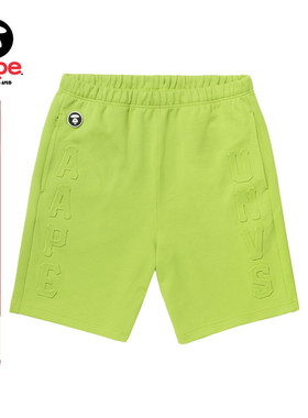 Aape旗舰店男装春夏凸压字母猿人印花休闲短裤6990XXK