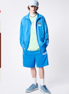 Aape旗舰店男装春夏串标字母猿人图案休闲短裤6992XXK