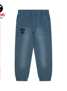 Aape旗舰店男装春季猿人字母图案水洗做旧休闲束脚裤C648XXP