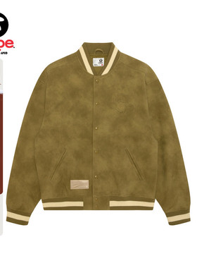 Aape旗舰店男装秋冬复古做旧休闲潮流棒球服夹克外套7753XXP