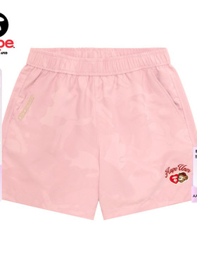 Aape旗舰店女装心型猿人徽章潮流迷彩休闲短裤D623XXQ