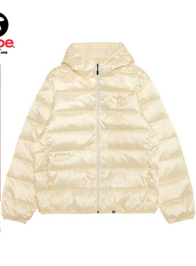 Aape旗舰店男装秋冬小标徽章简约休闲连帽羽绒服外套7720XXP