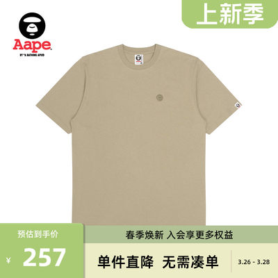 Aape简约猿颜徽章短袖T恤1244XXK