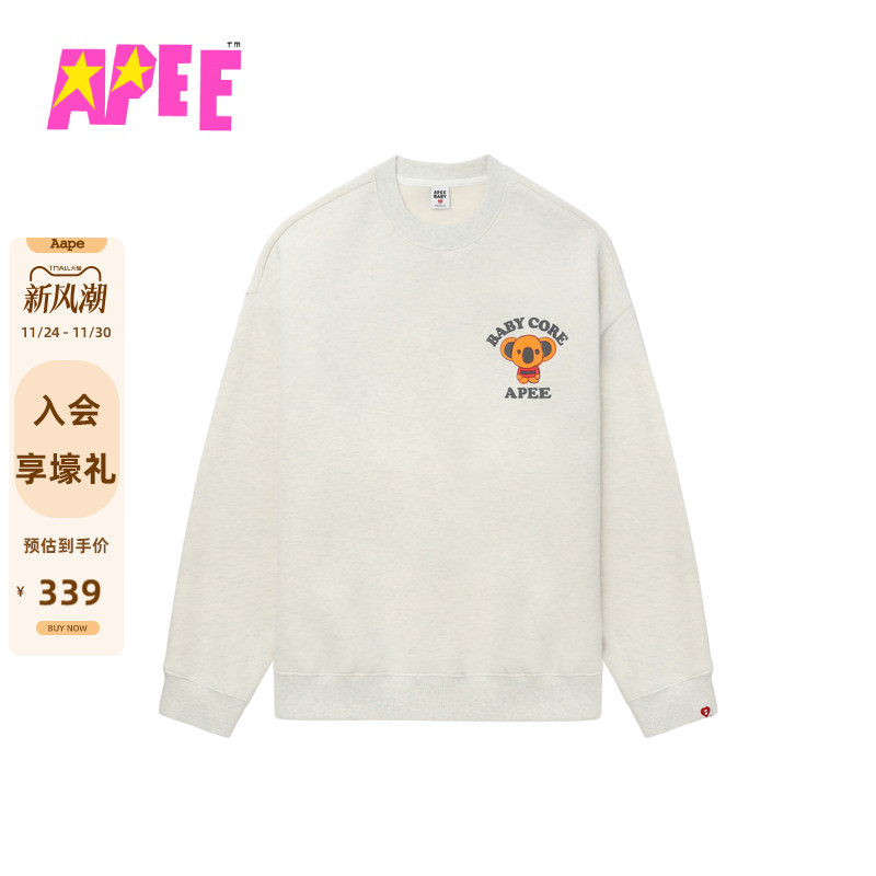 APEE考拉图案圆领卫衣