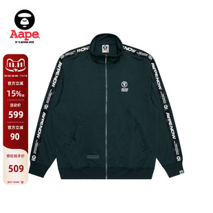 Aape旗舰男装春秋侧边字母串标猿人徽章宽松卫衣外套B330XXN
