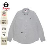 衬衫 小标徽章休闲简约翻领长袖 8539XXP 春季 Aape旗舰店男装