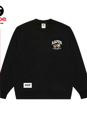 Aape旗舰店男装秋冬猿人军团徽章休闲潮流薄绒圆领卫衣C366XXP