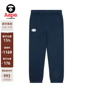 C646XXP 卫裤 Aape旗舰店男装 秋冬猿人徽章纯色潮流休闲束脚裤