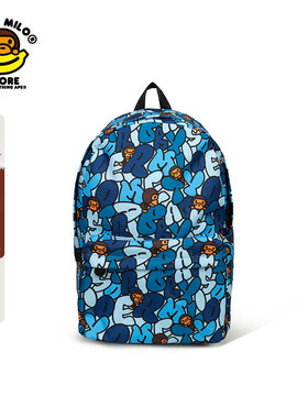 BABY MILO STORE配饰卡通字母小猴大容量双肩包4224XXP