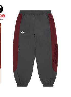 Aape旗舰店男装秋冬猿人刺绣复古撞色休闲束脚运动裤长裤C639XXP