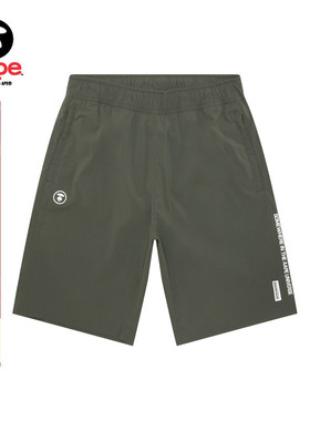 Aape旗舰店男装春夏小标徽章潮流简约休闲短裤B671XXO