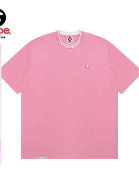 Aape旗舰店男装25春夏猿人徽章休闲宽松潮流圆领短袖T恤1604XXO