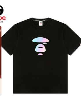 Aape旗舰店男装春夏渐变图案印花潮流休闲短袖T恤1642XXO