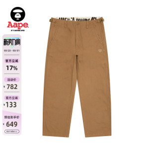 C642XAP 猿人徽章水洗做旧特染潮流休闲长裤 Aape旗舰店男装 春季