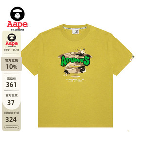 迷彩猿人字母印花休闲短袖 T恤1750XAP 春季 Aape旗舰店男装