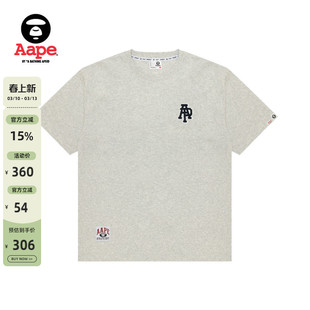 Aape旗舰店男装秋冬字母刺绣休闲潮流短袖T恤1724XAP