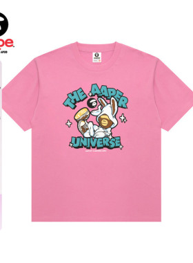 Aape旗舰店男装春夏猿人军团印花休闲潮流短袖T恤1614XXO