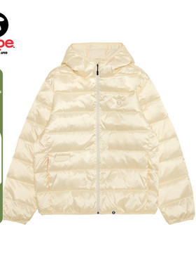 Aape旗舰店男装秋冬小标徽章简约休闲连帽羽绒服外套7720XXP