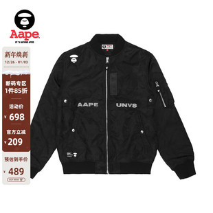 Aape男装 猿人字母印花酷帅MA1飞行夹克外套7313XXD 秋季
