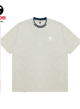 Aape旗舰店男装25春夏猿人徽章休闲宽松潮流圆领短袖T恤1604XAO