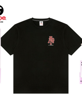 Aape旗舰店男装春夏迷彩猿人图案字母印花短袖T恤1842XXQ