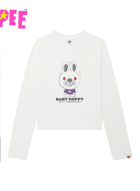 APEE女装秋冬卡通兔子印花长袖T恤F199A5P