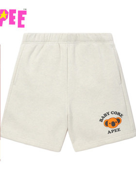 APEE女装秋冬卡通考拉刺绣休闲卫裤短裤F206A5P