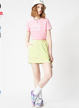 Aape旗舰店女装春夏字母刺绣简约纯色运动休闲短裙6981XXK