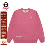 Aape旗舰店男装 秋冬小标徽章休闲简约圆领卫衣C348XAP